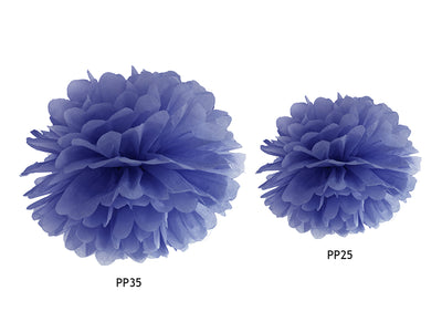 Navy Blue Tissue Pom Pom 25cm - Ralph and Luna Party Shop