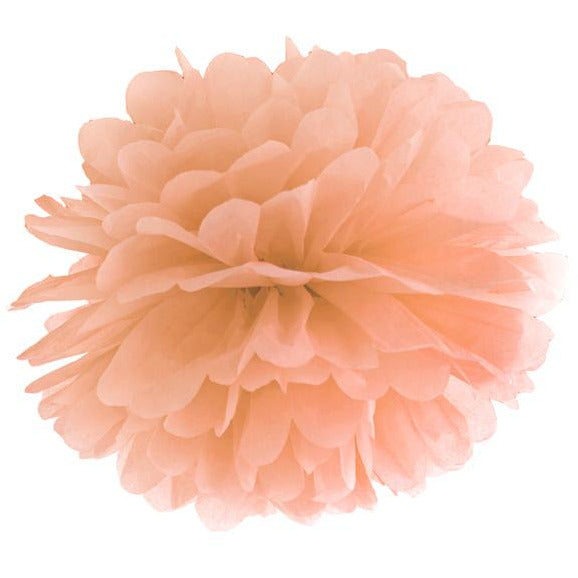 Peach Tissue Pom Pom 25cm - Ralph and Luna Party Shop