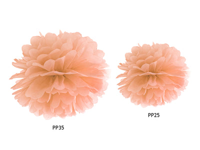 Peach Tissue Pom Pom 25cm - Ralph and Luna Party Shop