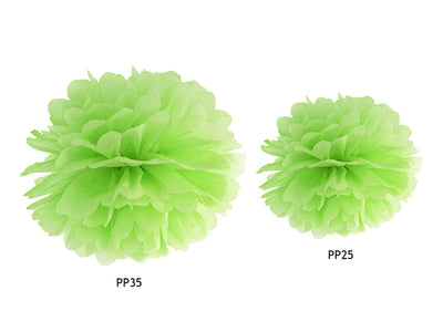 Green Apple Tissue Pom Pom 25cm - Ralph and Luna Party Shop