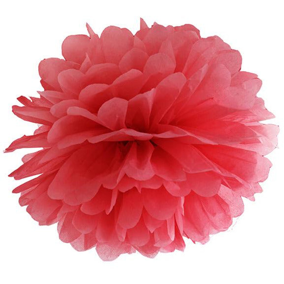 Red Tissue Pom Pom 35cm - Ralph and Luna Party Shop