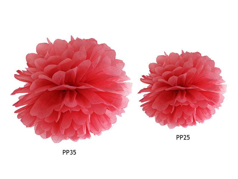 Red Tissue Pom Pom 35cm - Ralph and Luna Party Shop