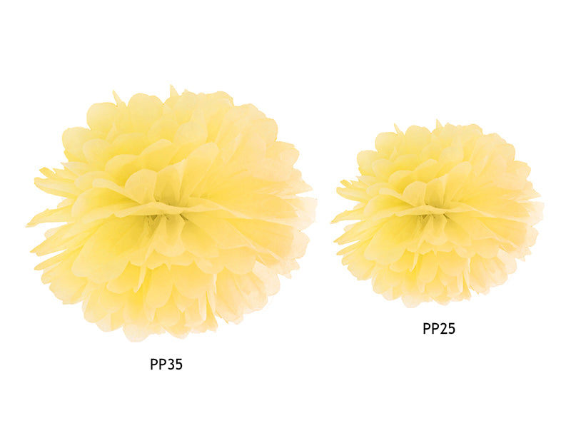 Yellow Tissue Pom Pom 35cm - Ralph and Luna Party Shop