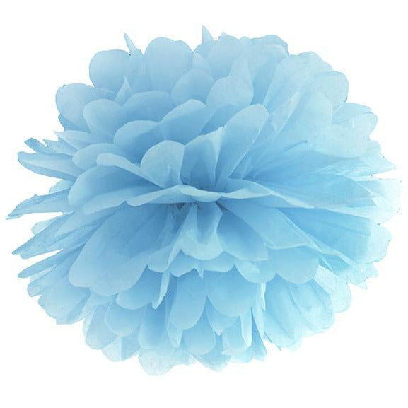 Misty Blue Tissue Pom Pom 35cm - Ralph and Luna Party Shop