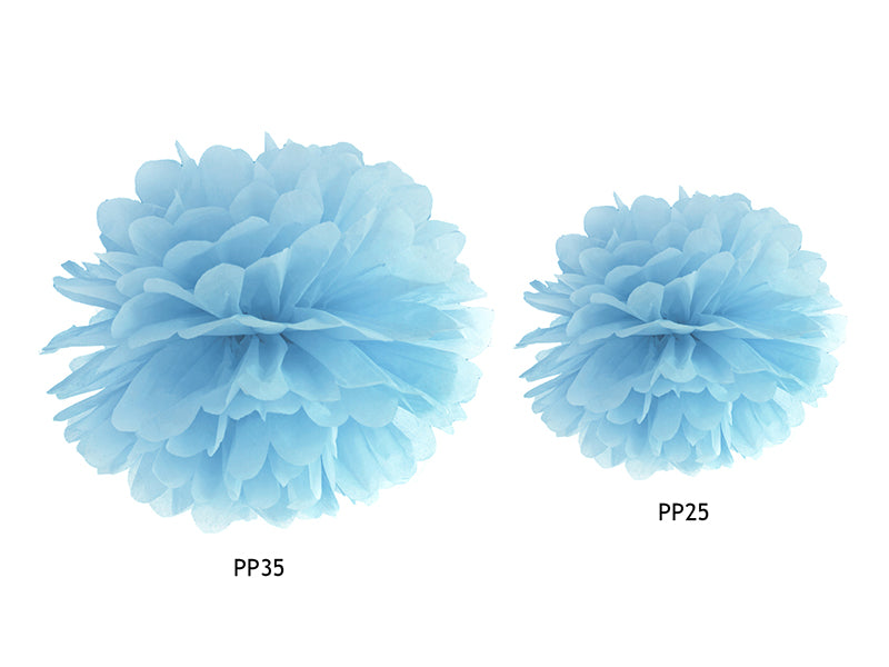 Misty Blue Tissue Pom Pom 35cm - Ralph and Luna Party Shop