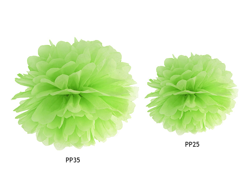 Green Apple Tissue Pom Pom 35cm - Ralph and Luna Party Shop