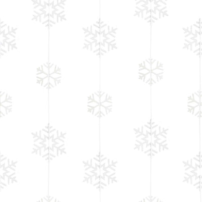 5m White Snowflake Garland