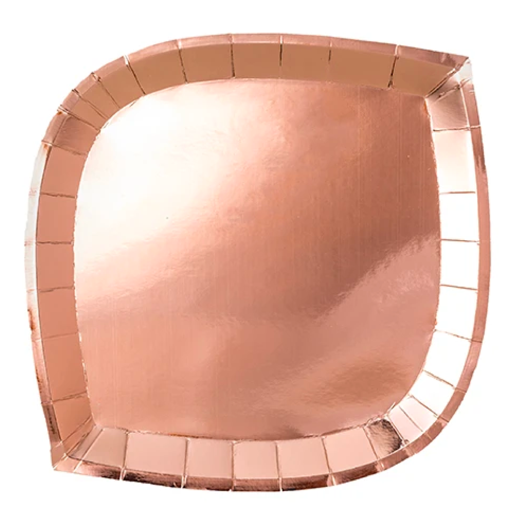 Rose Gold Dinner Plate - Ralph and Luna Party Shop