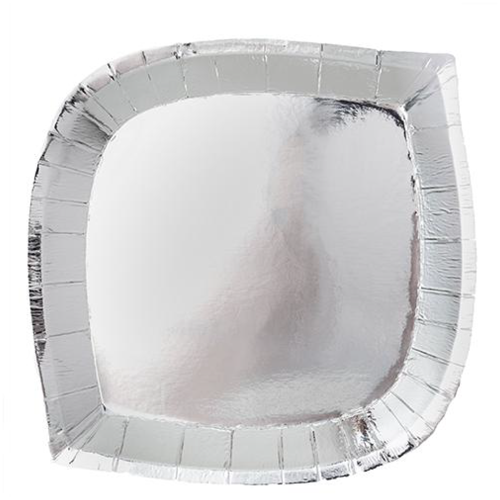 Silver Dinner Plate - Ralph and Luna Party Shop