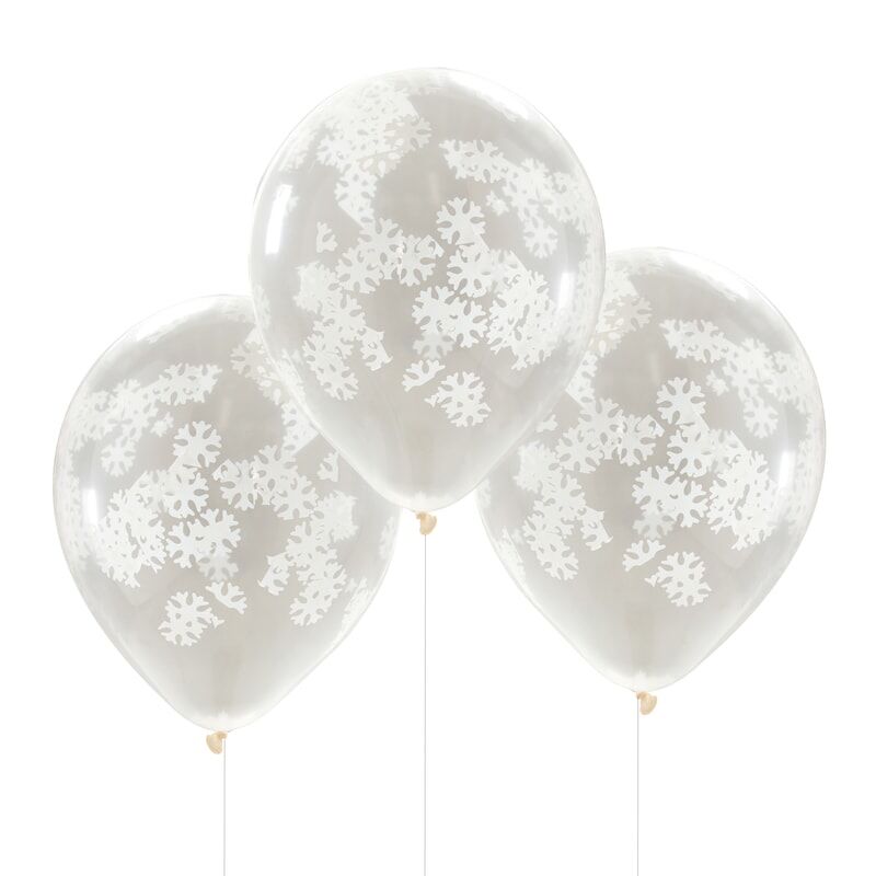 SNOWFLAKE CONFETTI BALLOONS