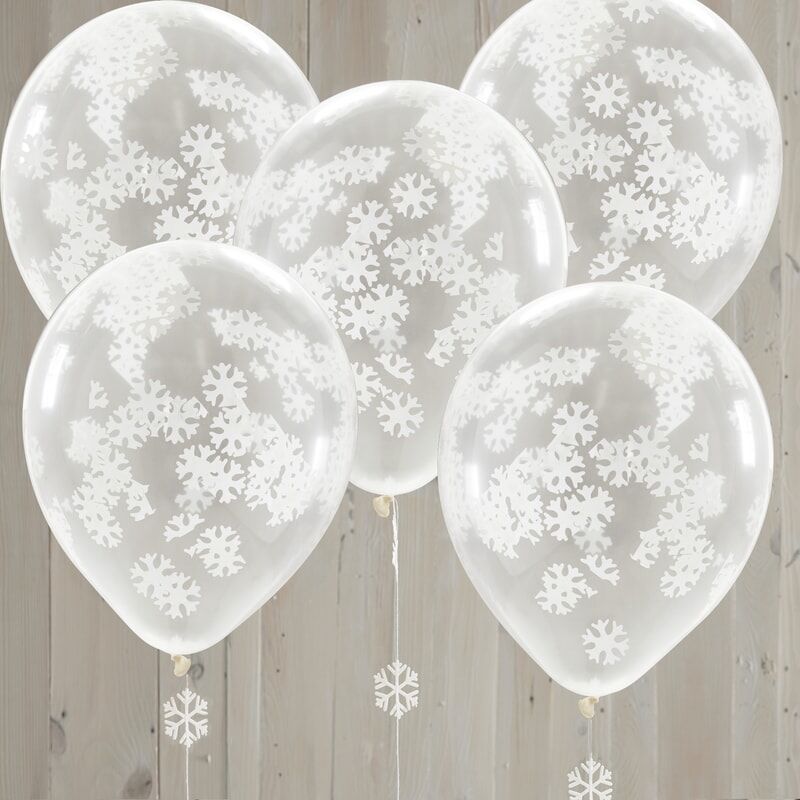 SNOWFLAKE CONFETTI BALLOONS