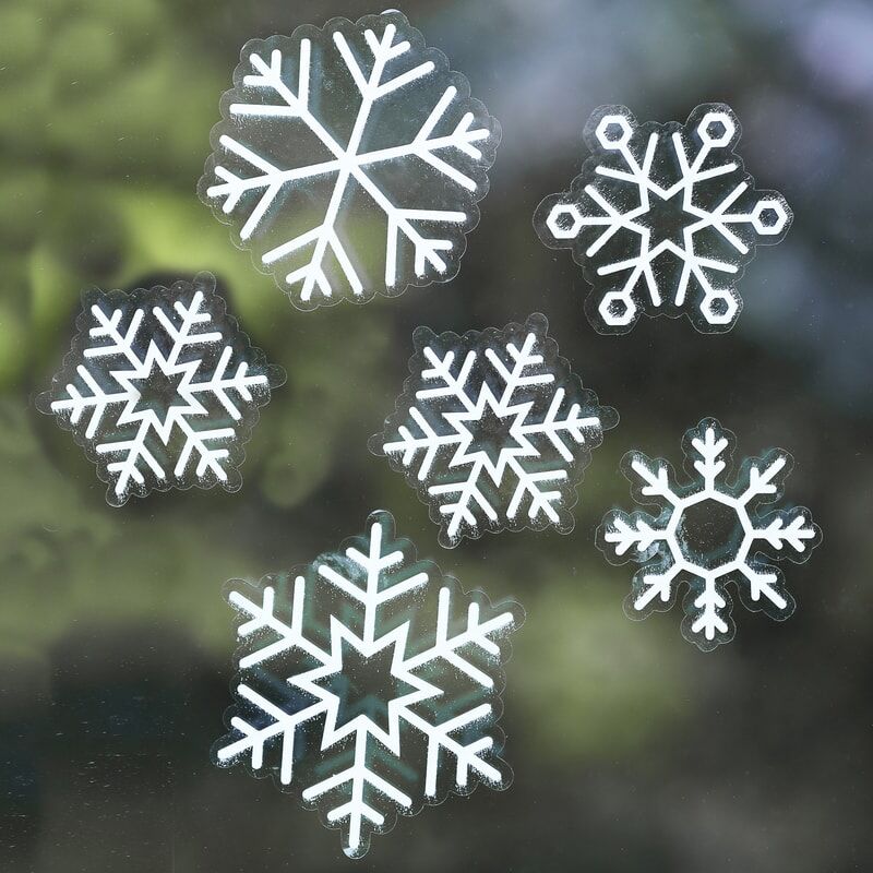 CHRISTMAS SNOWFLAKE WINDOW STICKERS