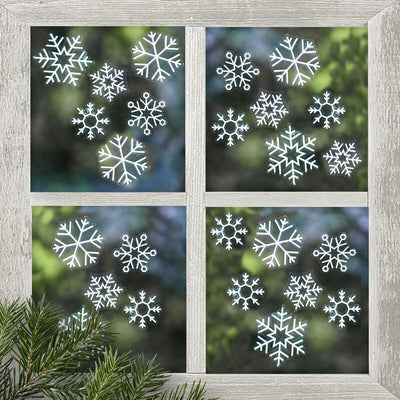 CHRISTMAS SNOWFLAKE WINDOW STICKERS