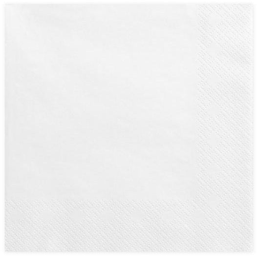 White Napkins 33cm - Ralph and Luna Party Shop