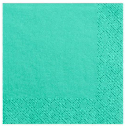 Dark Mint Napkins 33cm - Ralph and Luna Party Shop