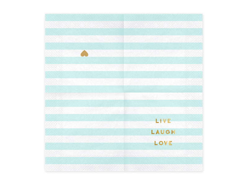 Blue Yummy Napkins 33cm - Ralph and Luna Party Shop