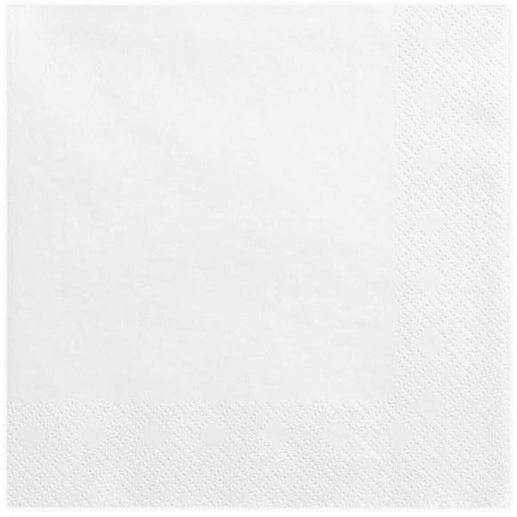 White Napkins 40cm - Ralph and Luna Party Shop