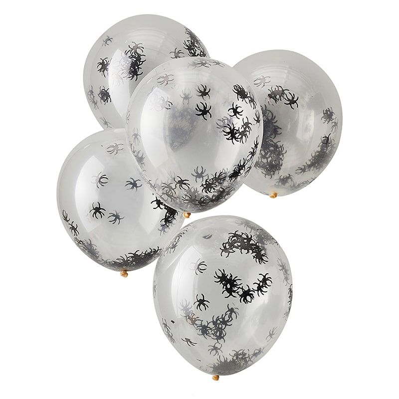 HALLOWEEN SPIDER CONFETTI BALLOONS