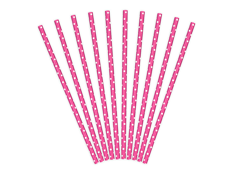 Pink Dot Paper Straws - Ralph and Luna Party Shop