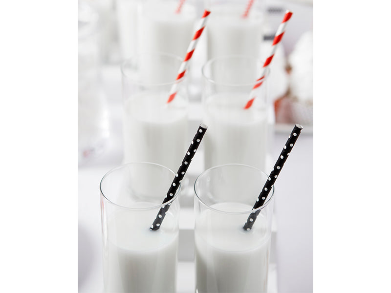 Black & White Dot Paper Straws - Ralph and Luna Party Shop