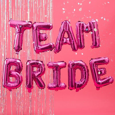 HOT PINK TEAM BRIDE HEN PARTY BALLOONS