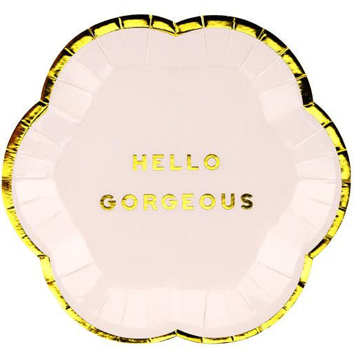 Hello Gorgeous 13cm Party Plates - Ralph and Luna Party Shop