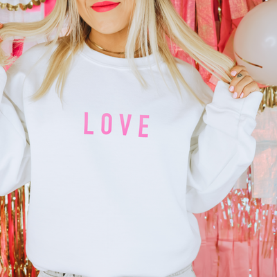 White 'Love' Valentine's Day Sweatshirt