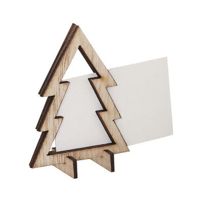 WOODEN TREE CHRISTMAS PLACE CARDS