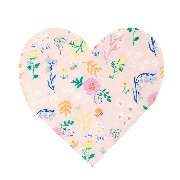 Wildflower Heart Small Napkins - Ralph and Luna Party Shop