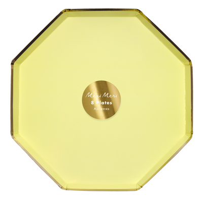 Pale Yellow Dinner Plates - Ralph and Luna Party Shop