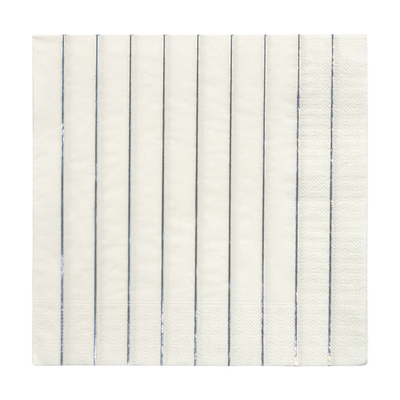 Silver Stripe Large Napkins - Ralph and Luna Party Shop