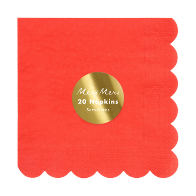 Red Large Napkins - Ralph and Luna Party Shop