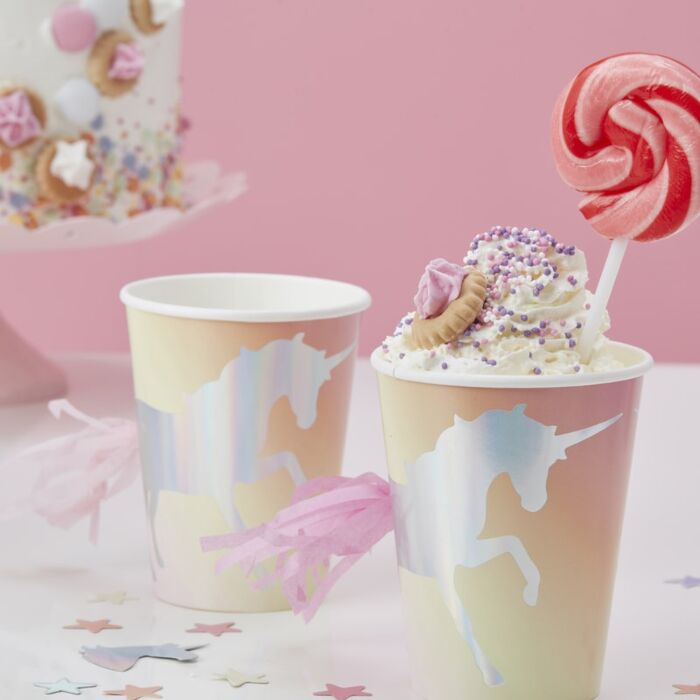 Make A Wish Unicorn Cups - Ralph and Luna Party Shop