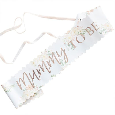 Floral Mummy to Be Sash