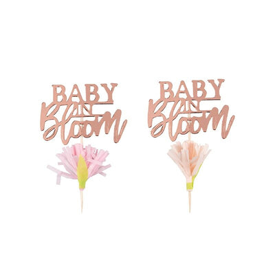 Baby in Bloom Cupcake Toppers