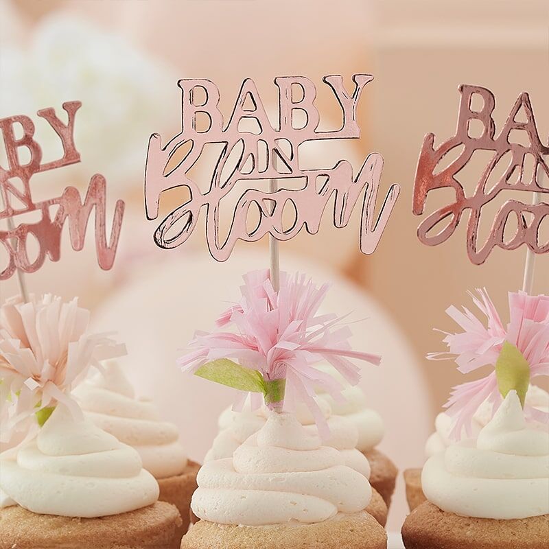 Baby in Bloom Cupcake Toppers