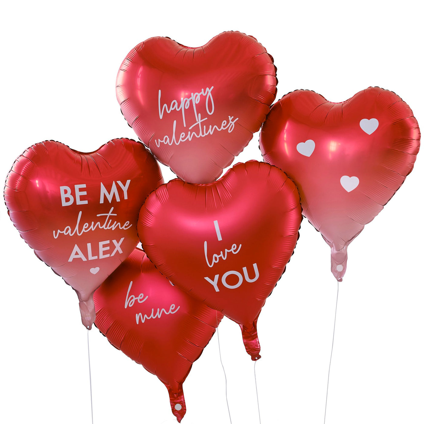 Customisable Heart Valentines Balloons with Stickers