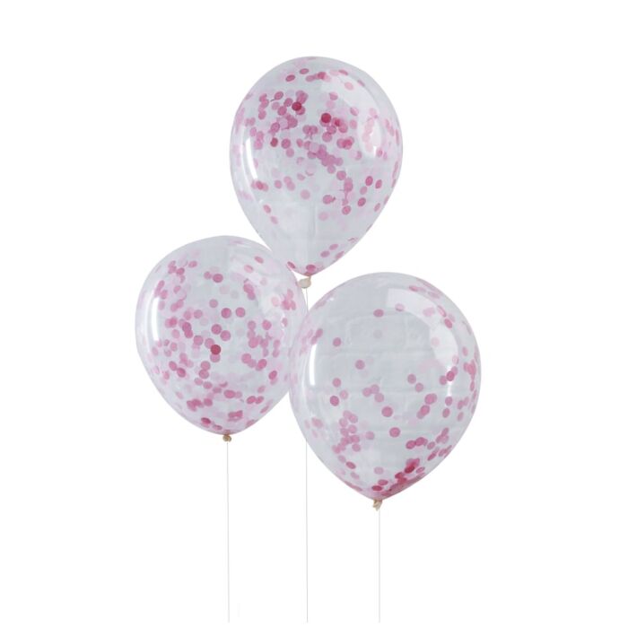 Pink Confetti Balloons - Ralph and Luna Party Shop