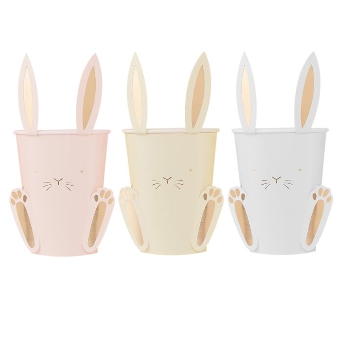 EASTER BUNNY PAPER CUPS WITH EARS - Ralph and Luna Party Shop