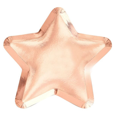 Twinkle Twinkle Rose Gold Star Plates - Ralph and Luna Party Shop