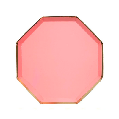 Neon Coral Side Plates - Ralph and Luna Party Shop