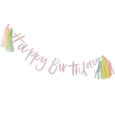 Pastel Party Happy Birthday Bunting - Ralph and Luna Party Shop