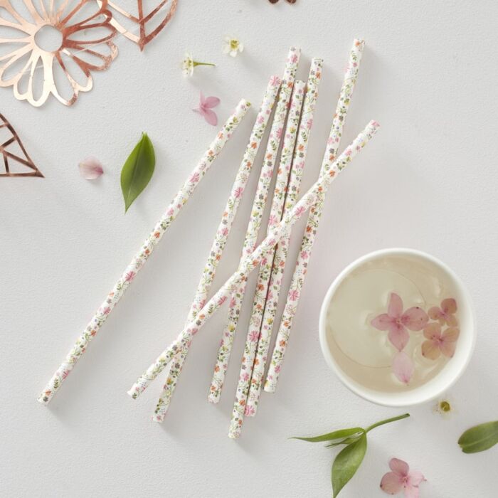 Ditsy Floral Straws - Ralph and Luna Party Shop