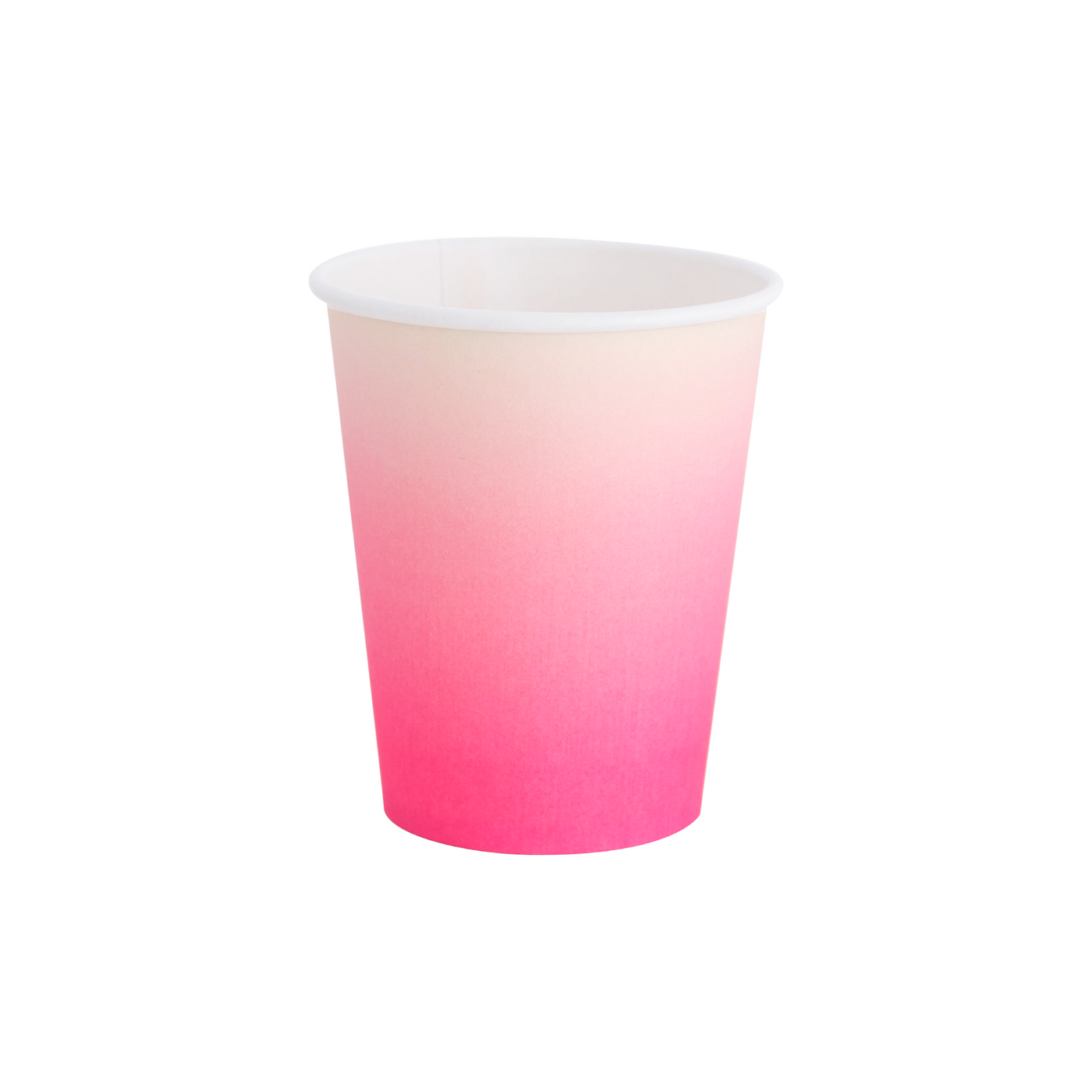 Neon Rose Pink Ombre Paper Party Cups - Ralph and Luna Party Shop