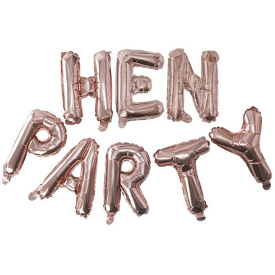 Rose Gold Hen Party Balloon Bunting - Ralph and Luna Party Shop