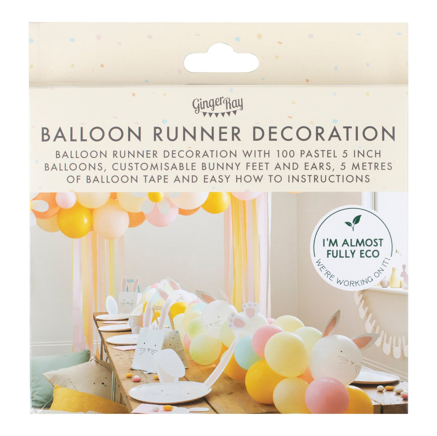 Easter Balloons & Bunnies Table Runner