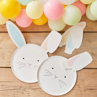 Easter Bunny Paper Plates With Interchangeable Ears