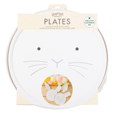 Easter Bunny Paper Plates With Interchangeable Ears