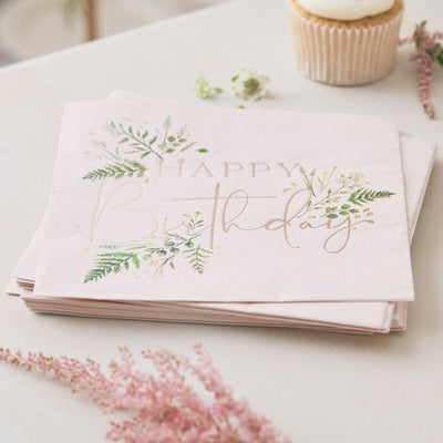 Let's Partea Happy Birthday Napkins - Ralph and Luna Party Shop