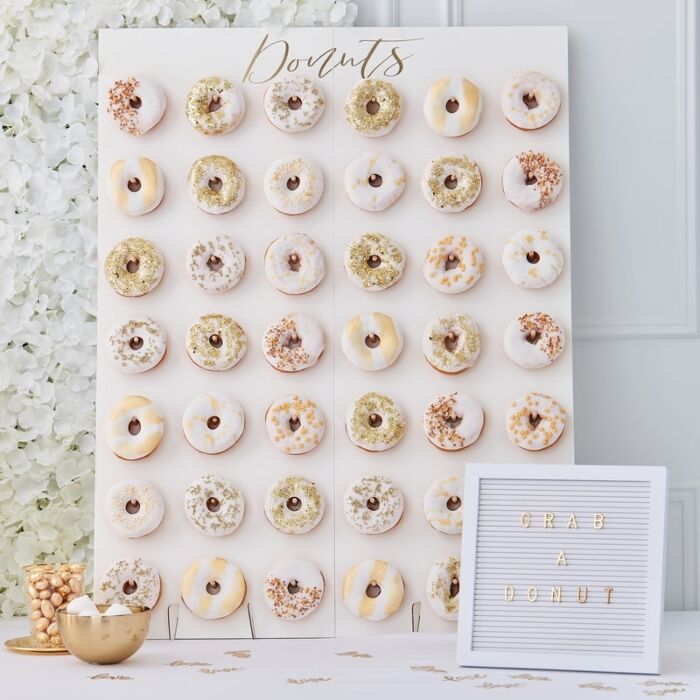 Gold Foil Large Donut Wall - Ralph and Luna Party Shop